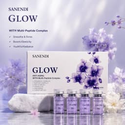 SANENDI 10vials Pink PDRN Serum Hyaluronic Acid Korean Skin Care Hydration Soothing Facial Essence GSH Vitamin Glow Solution