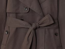 ETJ Autumn 2025 new collection women's British style lapel double-breasted Maillard color belt casual trench coat