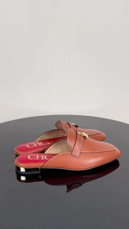 CHCH Women's Muller Shoes 2026 New High Quality Cow Leather Women's Flat Shoes Round Head