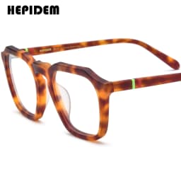 FONEX HEPIDEM Acetate Eyeglasses Frame Men New Square Brand Design Glasses Women Retro Vintage Eyewear Japanese Spectacles 9287