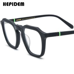 FONEX HEPIDEM Acetate Eyeglasses Frame Men New Square Brand Design Glasses Women Retro Vintage Eyewear Japanese Spectacles 9287