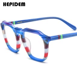FONEX HEPIDEM Acetate Eyeglasses Frame Men New Square Brand Design Glasses Women Retro Vintage Eyewear Japanese Spectacles 9287