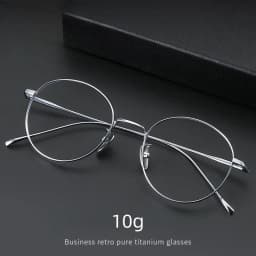 Xbora Fashion Round Optical Prescription Glasses Custom Reading Myopia Multifocal Titanium Alloy Eyewear For Men and Women 1644