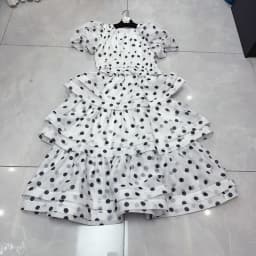 TWOTWINSTYLE French Style Print Two Piece Sets For Women Round Neck Short Sleeve Top High Waist Skirt Cute Set Female KSE532834