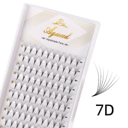 AGUUD 10 Trays/Lot Korea Premade Russian Volume Lashes Super Fans Needle Pointy Stem Narrow Base Promade Fans Eyelash Extensions