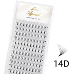 AGUUD 10 Trays/Lot Korea Premade Russian Volume Lashes Super Fans Needle Pointy Stem Narrow Base Promade Fans Eyelash Extensions