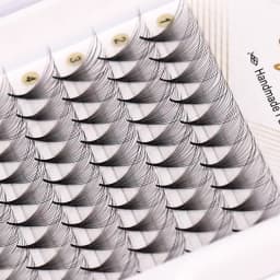 AGUUD 10 Trays/Lot Korea Premade Russian Volume Lashes Super Fans Needle Pointy Stem Narrow Base Promade Fans Eyelash Extensions