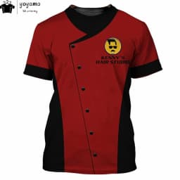 Fashion T-Shirt for Men's Shirt 3D Print Custom Short Sleeve Tops Barber Work Clothes Oversized Tee Shirt Men's Barber Clothes