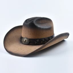 New Western Style Straw Cowboy Summer Hats for Men Vintage Curled Wide Brim Cowgirl Hats Sombrero Hombre