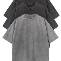 3pcs Men's 100% Cotton Loose-Fit T-Shirts in Solid Colors Casual Short Sleeve Crew Neck Ideal for Summer Outdoor