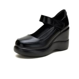 8cm Breathable Comfortable Shallow Thick Bottom Platform Wedges Shoes 2025 Spring Genuine Leather Shoes Woman High Heels for Mom