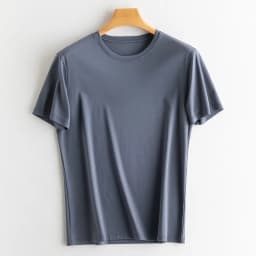 Men's High-end Fabric Silk Mercerized Cotton T-shirt Crew Neck Luxury Tee Short Sleeve Silky Feeling Summer Wear Vacation V-neck