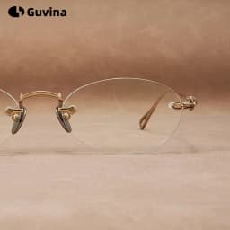 Designer Pure Titanium Oval Frames Ultra Light Frameless Optical Blue Light Prescription Glasses Myopia Hyperopia For Women