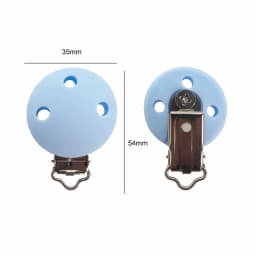 Chenkai 20PCS 35mm Silicone Round Clips Baby Pacifier Dummy Teether Soother Nursing Jewelry Toy Accessory Holder Teething Clips