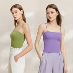 Amii Women's Tank 2026 Summer Stretch Slim Fit Crop Knit Spaghetti Strap Top Casual Versatile Sleeveless Vest For Women 12622088