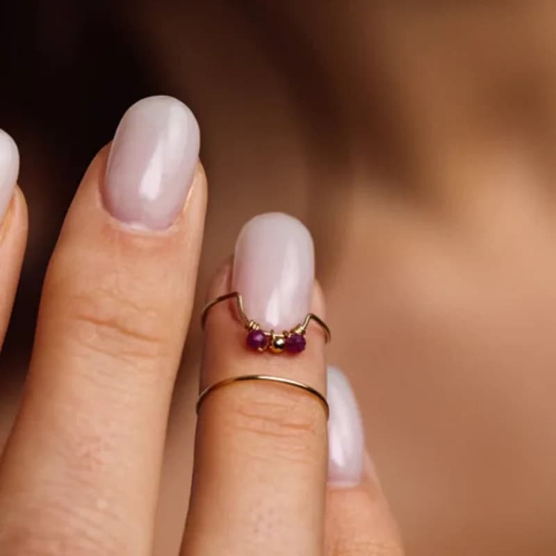 Nail Ring 14K Gold Filled Weaving Ring Luxury Personalized Jewelry Designer Jewelry Pearl Ring Birthday Gift for Women