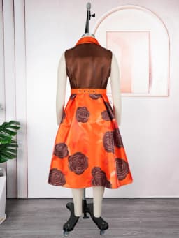 African Dashiki Print Maxi Dresses Elegant Office Ladies Overalls Clothing Party Prom Birthday Women Dress Turkey Ankara Outfits