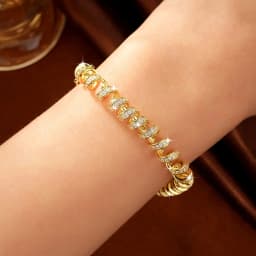 Rrjzz D-Color Full Moissanite Light Luxury Spiral Niche Bracelet Unique Charm Bracelets for Women Birthday Daily Jewelry Gifts