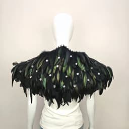 Carnival Unisex Graduation Ball Dress Accessories Feather Shawl Makeup Stage Performance COS Props Halloween Costume Decoration