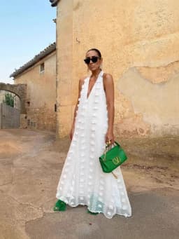 Wmstar Long Dresses Women Wholesale Deep V Neck Solid Loose Sleeveless New in Summer Holiday Floral Dress Drop Shopping 2025