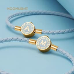 Classic A-Z Initial Letters Bracelets For Women Stainless Steel Genuine Braided Leather Bracelet Couple Birthday Jewelry Gifts