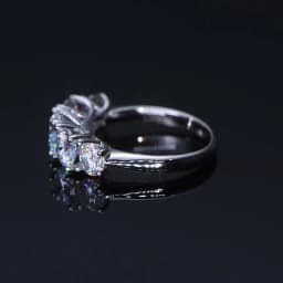 IOGOU Luxury 3.6CTTW All Moissanite Wedding Ring 5 Stone Sparkling Diamond Engagement Band 925 Sterling Silver Jewelry for Women