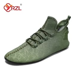 YRZL Men Mesh Loafers Driving Moccasins High Quality Flats Walking Shoes Breathable Non Slip Casual Loafers Summer Mens Shoes