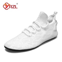YRZL Men Mesh Loafers Driving Moccasins High Quality Flats Walking Shoes Breathable Non Slip Casual Loafers Summer Mens Shoes