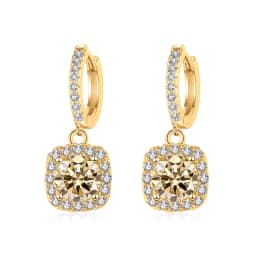 JoyceJelly 1ct Moissanite Earrings 18 Color Choice Solid Sterling Silver 925 Plated 18K Gold Fine Jewelry For Women WeddingParty