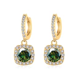 JoyceJelly 1ct Moissanite Earrings 18 Color Choice Solid Sterling Silver 925 Plated 18K Gold Fine Jewelry For Women WeddingParty