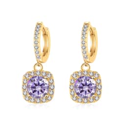 JoyceJelly 1ct Moissanite Earrings 18 Color Choice Solid Sterling Silver 925 Plated 18K Gold Fine Jewelry For Women WeddingParty