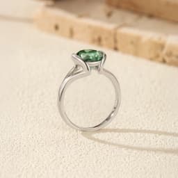 MODIAN 3CT Oval Green D Color Moissanite Ring 925 Sterling Silver Luxury Sparkling Jewelry Lab Diamond for Women Wedding Rings