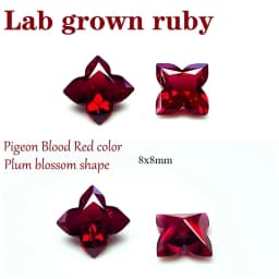 L-Ruby Sugar Tower Cut VVS1 Lab Grown Gemstone Pigeon Blood Red Certificate Advanced Charms Jewelry Making Materials Wholesale