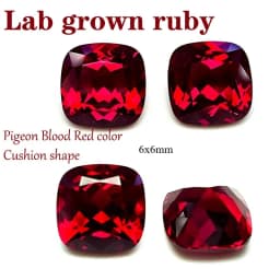 L-Ruby Sugar Tower Cut VVS1 Lab Grown Gemstone Pigeon Blood Red Certificate Advanced Charms Jewelry Making Materials Wholesale
