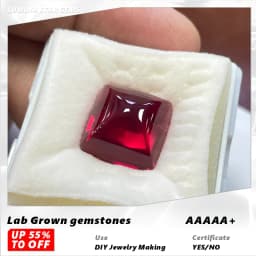 L-Ruby Sugar Tower Cut VVS1 Lab Grown Gemstone Pigeon Blood Red Certificate Advanced Charms Jewelry Making Materials Wholesale