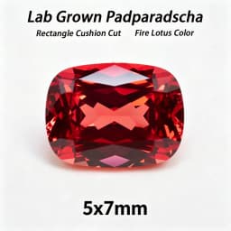 Lab Grown Padparadscha Cushion Cut Fire Lotus Color DIY Charms Jewelry Making Ring Necklace Earrings Main Materials Certificate