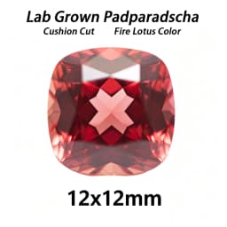 Lab Grown Padparadscha Cushion Cut Fire Lotus Color DIY Charms Jewelry Making Ring Necklace Earrings Main Materials Certificate