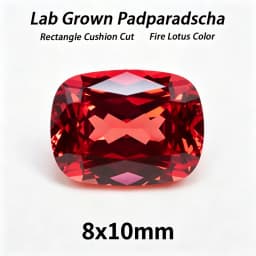 Lab Grown Padparadscha Cushion Cut Fire Lotus Color DIY Charms Jewelry Making Ring Necklace Earrings Main Materials Certificate