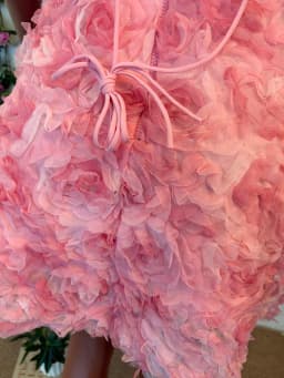 2026 Trendy Women Elegant Rose Floral Spaghetti Strap Back Lace-up A Line Short Dresses Party Birthday Blossom Mini Dress