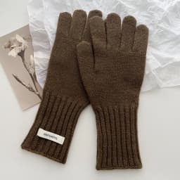 100% Wool Gloves Lady Touchscreen Finger Hole Winter Autumn Women Warm Wrist Length Classic Knitted Gloves Female Mitten 2025