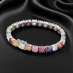 TY 3MM 5MM 6.5MM Colored Tennis Moissanite Gemstone Bracelets Hand Chain 100% 925Sterling Sier Fine Jewelry Party Gift