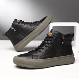 Bubuk Men's Spring and Autumn Style White Sneakers, New Trendy Versatile High-Top Sneakers, Summer Fashion Casual Men's Shoes, Breathable and Durable Sneakers