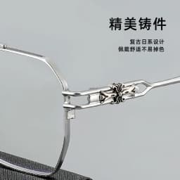 ALICIA Fat Face Over Size Eyewear Luxury Pure Titanium Pilot Double Bridge Glasses Optical Prescription Frames Woman Men 5313