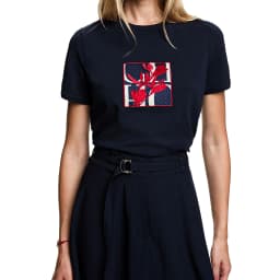 CHCH 2025 Summer New Women's Embroidered T-shirt Short Sleeve O Neck Casual Design Slim Solid color Female Tops T-shirt Top