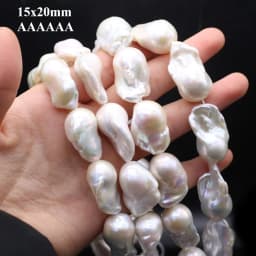 15x20mm6A Baroque Hand-Selected Natural Freshwater White Pearl Isolated Rare Bead Jewelry Make DIY Necklace Bracelet Accessories