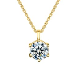 K.NOBSPIN 2.0ct VVS1 D Color Moissanite Necklace 925 Soild Sterling Sliver Chain with Certificate Fine Jewelry for Woman