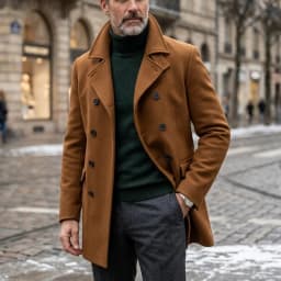 New Men's Trench Coat Double Breasted Winter Jacket Business Casual Men's Long Knee-length Jacket Street Wear Male Coats