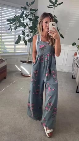 Summer Floral Printed Sleeveless Jumpsuit Women Casual Pocket Multicolor Overalls Square Wide Pants Jumpsuit Women Playsuits