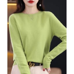 2026 New Cashmere Basic Top Long Sleeve Women O-Neck Knitted Sweater 100% Pure Merino Wool Pullover Clothing Knitwear Traf
