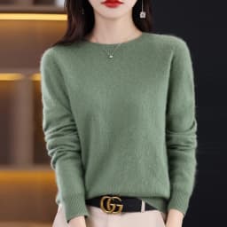 2026 New Cashmere Basic Top Long Sleeve Women O-Neck Knitted Sweater 100% Pure Merino Wool Pullover Clothing Knitwear Traf